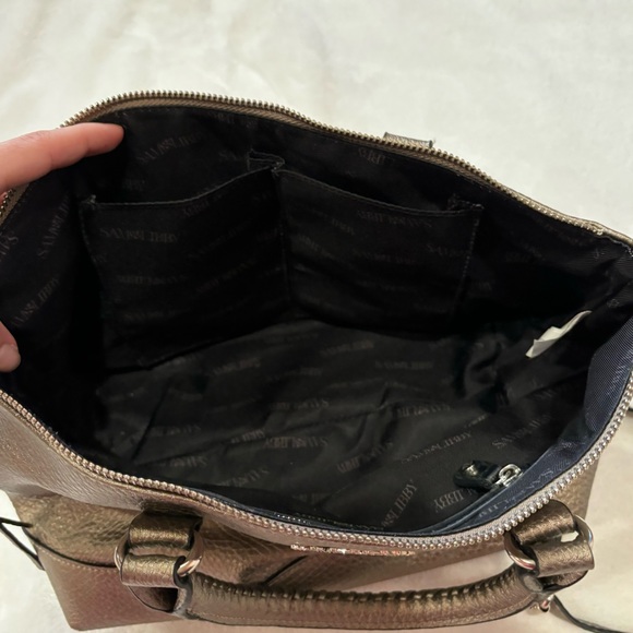 SAM & LIBBY Brown Metallic Crossbody Bag Purse - Picture 8 of 10